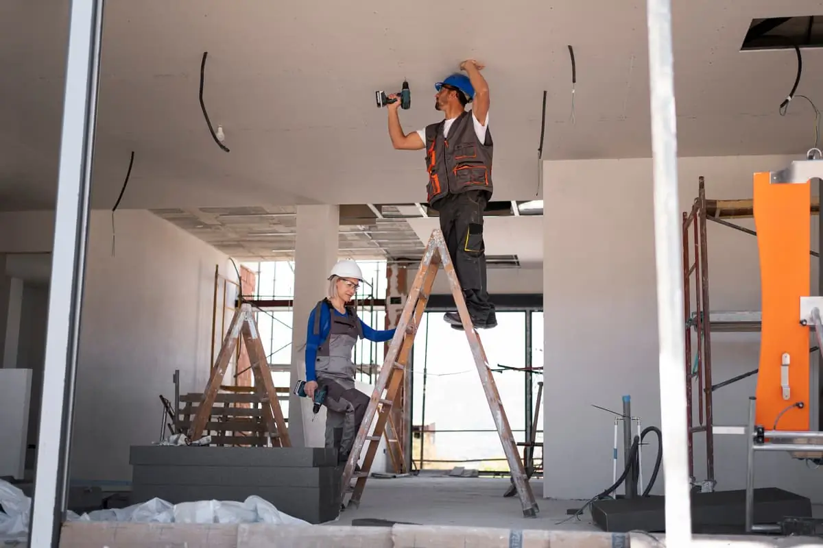 Photo de travaux de rénovation intérieure